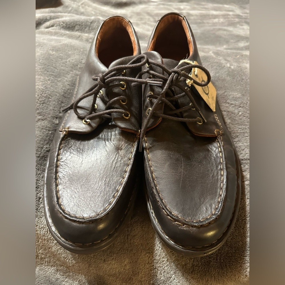 Born Men’s Leon Lace Up Oxford Sea Lion Brown US Size 13 DISTRESSED LEATHER NEW